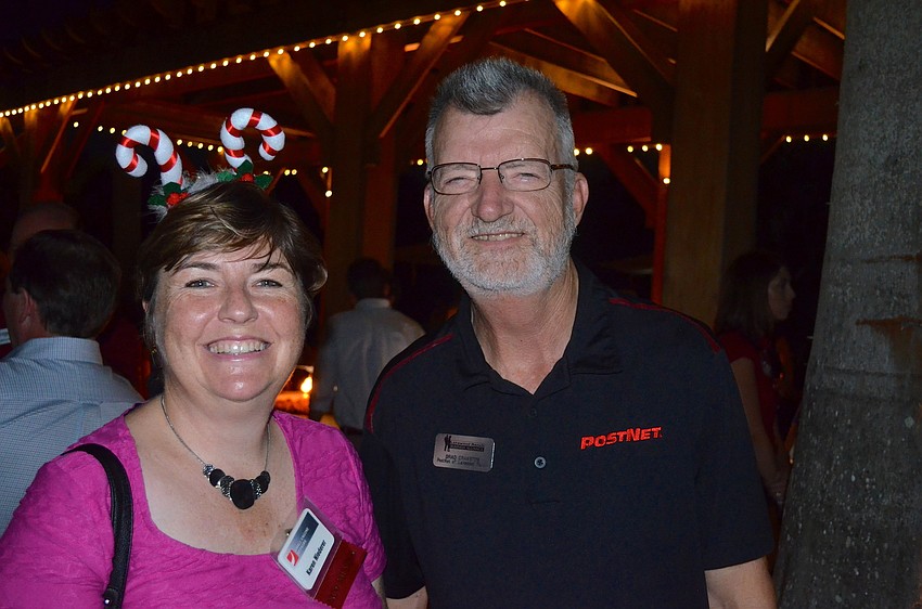 Karen Niederer and Brad Cranston say cheese.