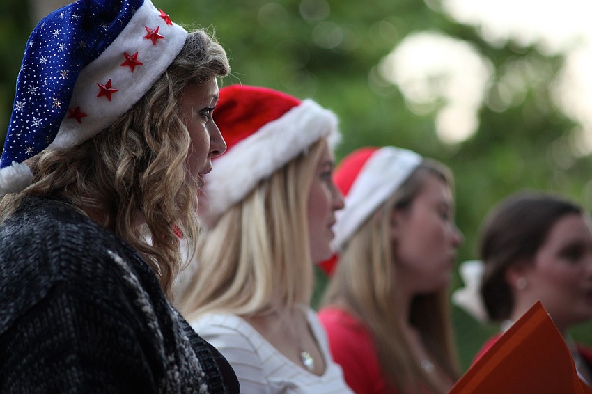 Kassandra Goodman entertains the crowd as part of the Sarasota High School Chamber Choir.