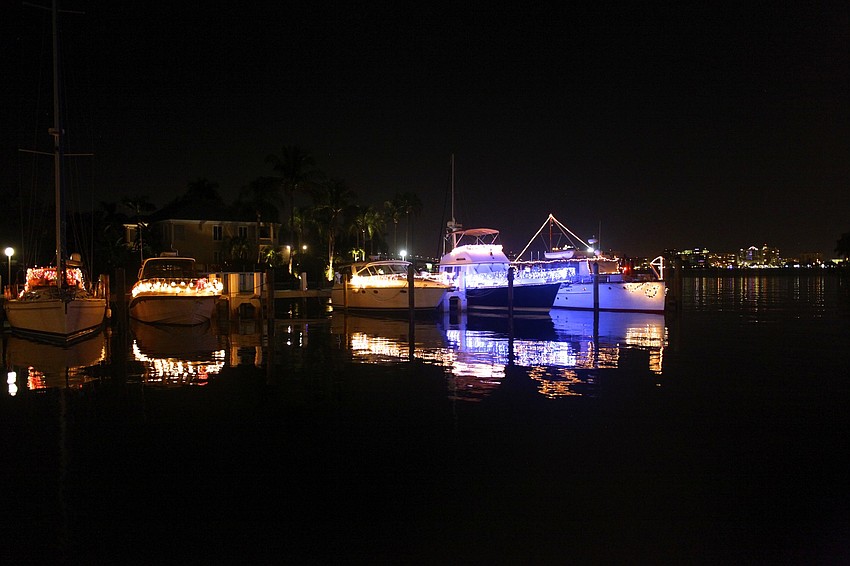 The fleet was lit after a blessing by Fr. Michael Szyska.