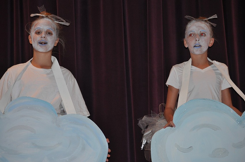 Alissa Kessler and Lauren Golon as snowflakes
