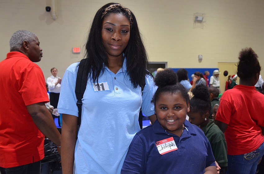 Janae Bryant with Chitiyah Bowman