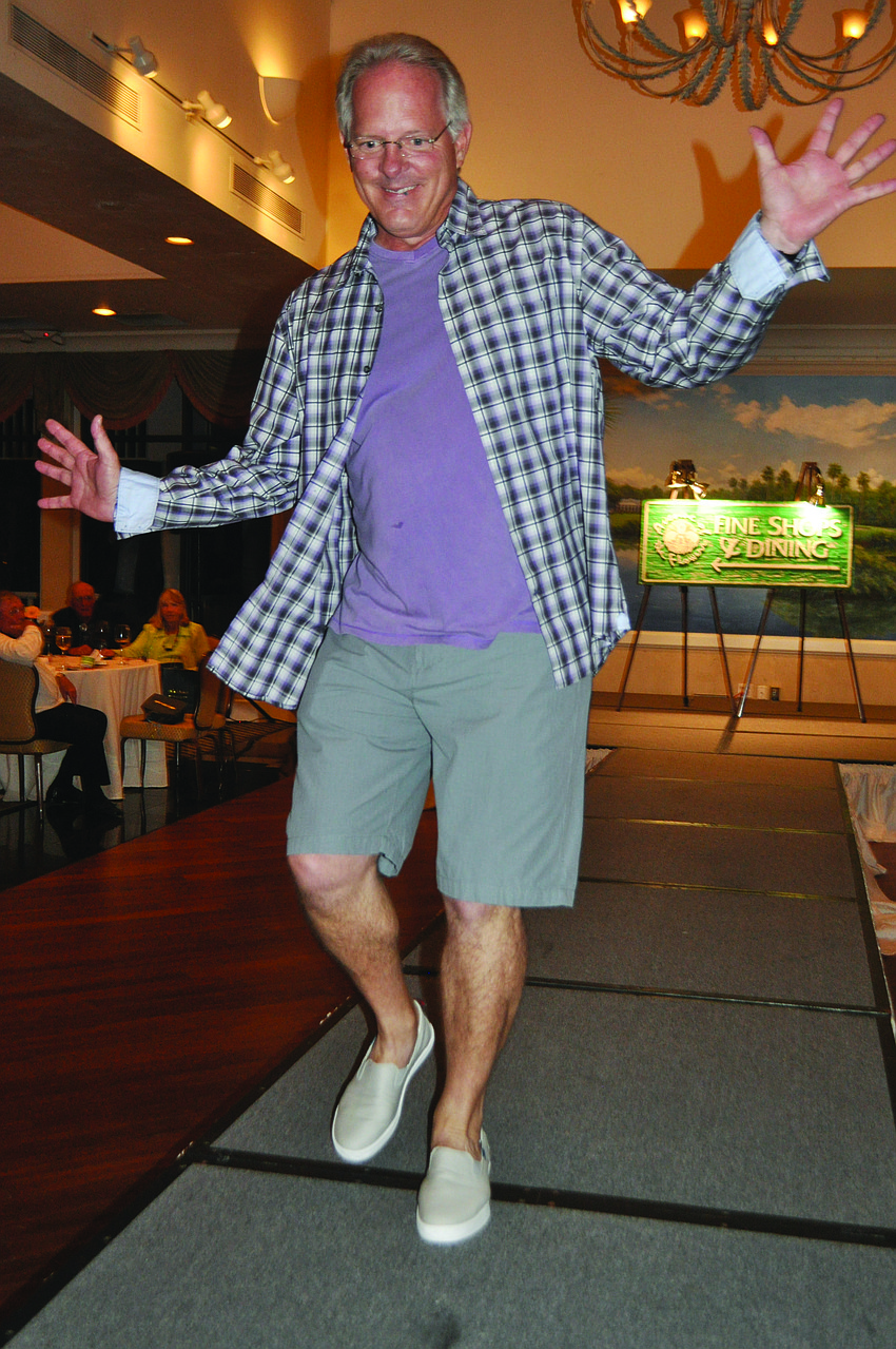 Michael Drake struts down the catwalk Jan. 30, at the Taste of the Keys fashion show.
