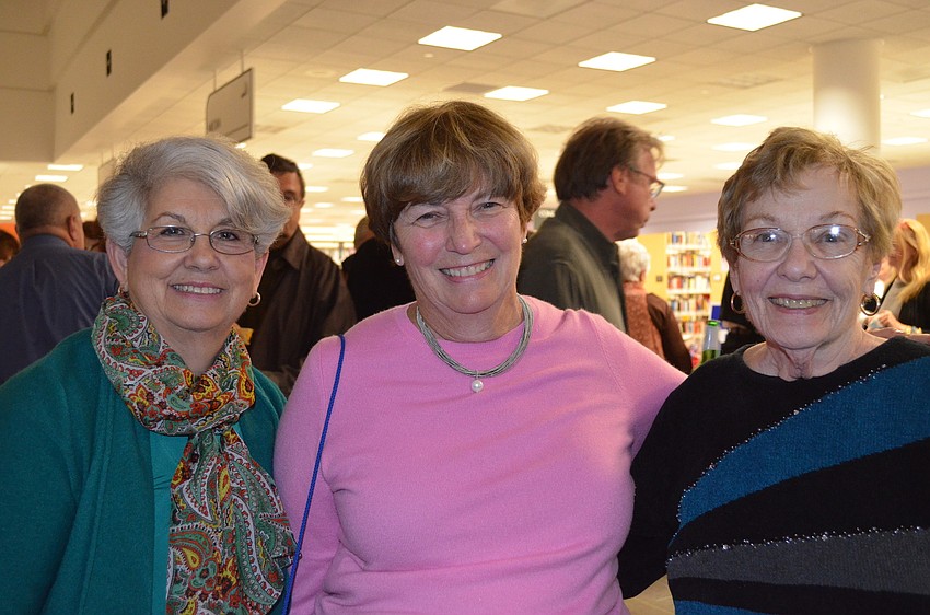 Denise Chimbose, Suzanne Balestro and past President of the Friends of Selby Library Jeanne Brown.