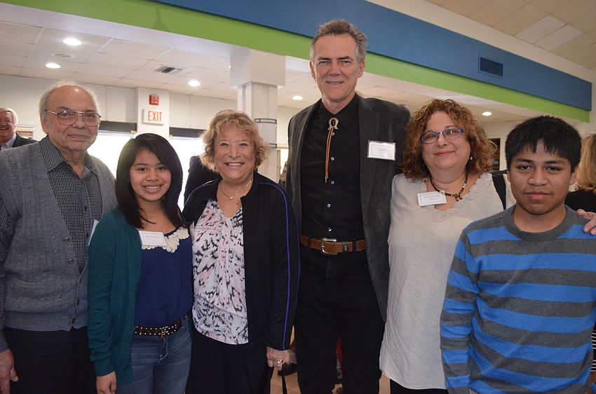 Richard, Mari and Barbara Blumenthal and Pearse Kelly with Ronni and Dov Blumenthaal.