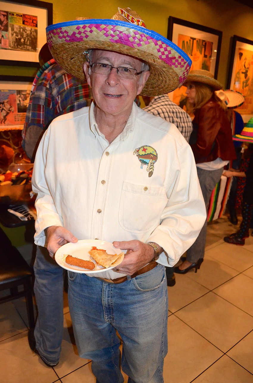 Pete Hart enjoys Mexicali's cuisine.
