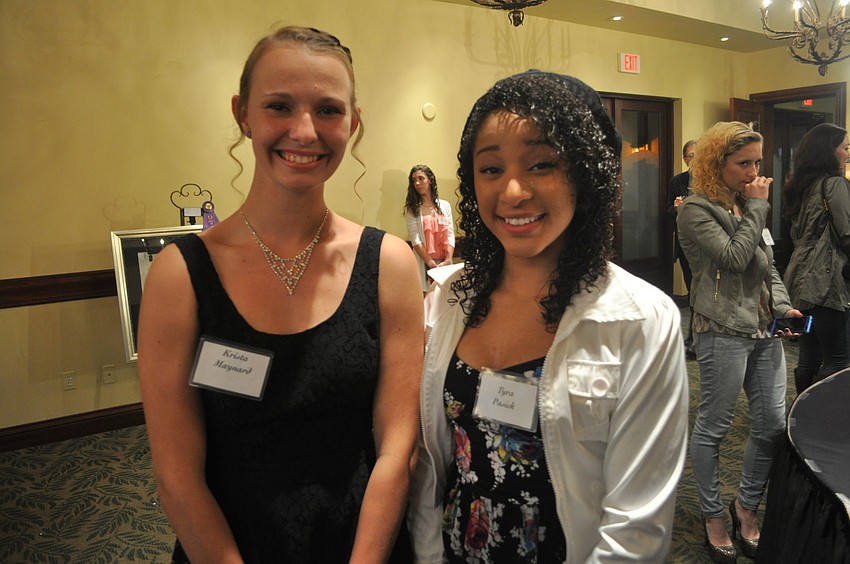 Krista Maynard, a junior at Manatee High School, and Tyra Pasick, a junior at Bayshore High School, both displayed ceramics projects.