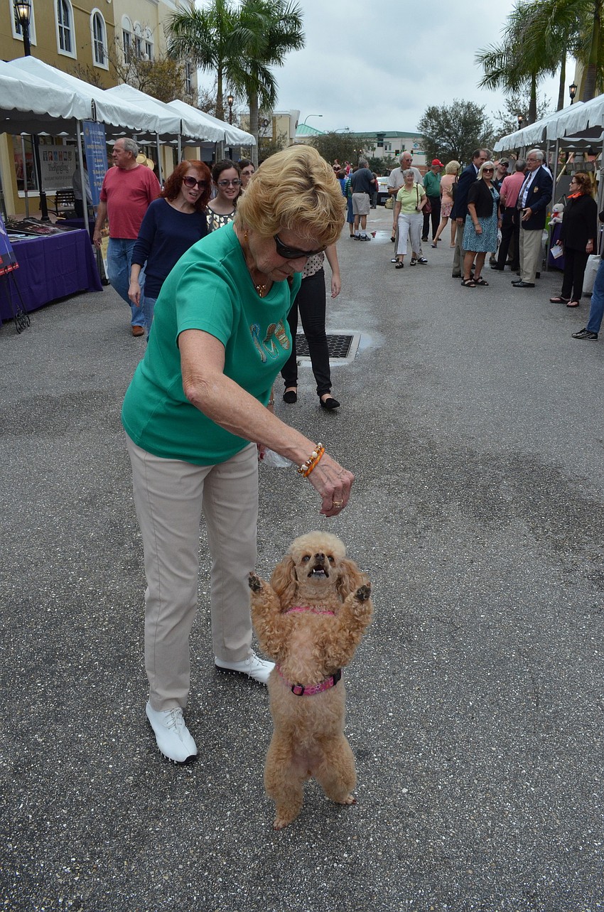 Rosemary Jones and her performing dog Angel