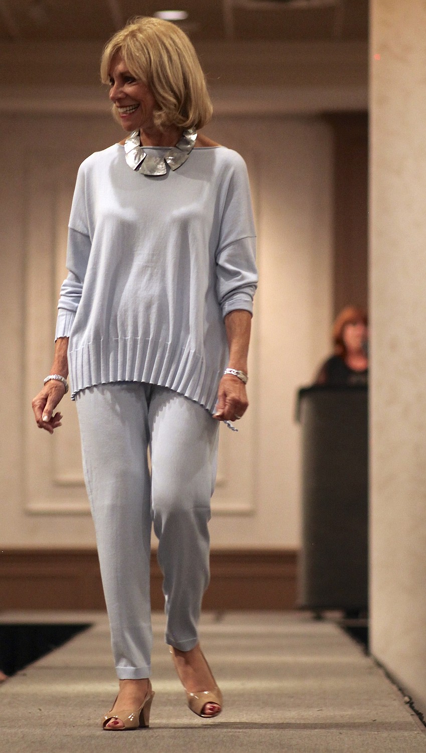 Terry Neis models a fashion-forward yet comfy outfit.