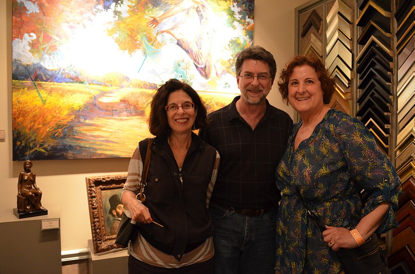 Barb Ritzen with Larry and Nancy Sperling at Dabbert Gallery
