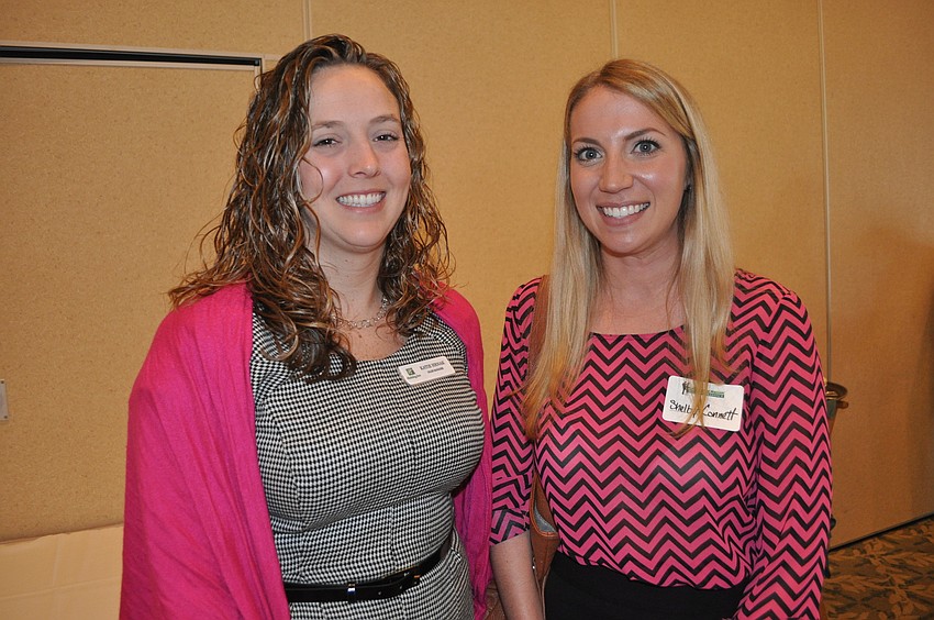 Katie Holmes-Hrnak of the Holiday Inn Lakewood Ranch with Shelby Connett of the Sarasota Sports Commission