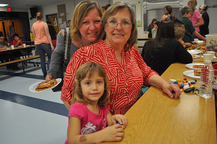 Shannon Vargas, Shirley Armstrong and Isabella Vargas, a pre-K student