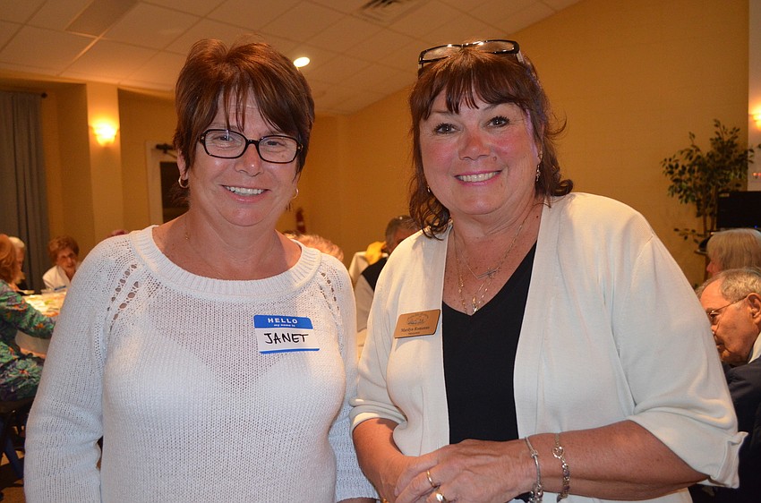 Janet Emanuel and Treasurer Marilyn Romanus