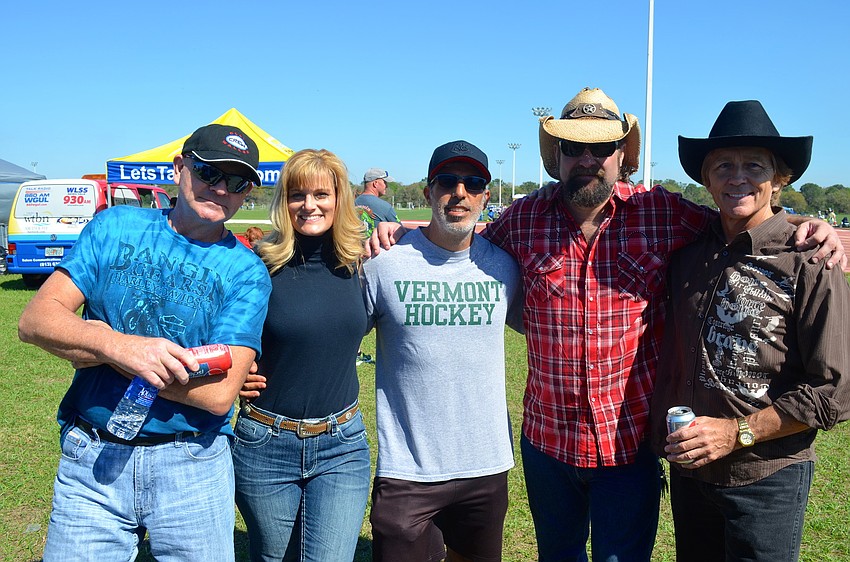 Steve Fayette (center) with the Gamble Creek band. From left: Leo August, Kim Betts. Greg Holt and Evan Steele.
