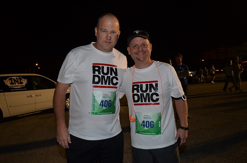 Drew Crestani and Chad Gustafson ran together.