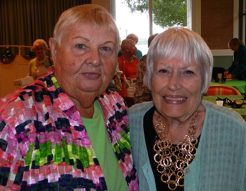 Chairwomen Margaret Demey and Alice Jorgensen attended the Longboat Harbourettes St. Patrick's Day luncheon.