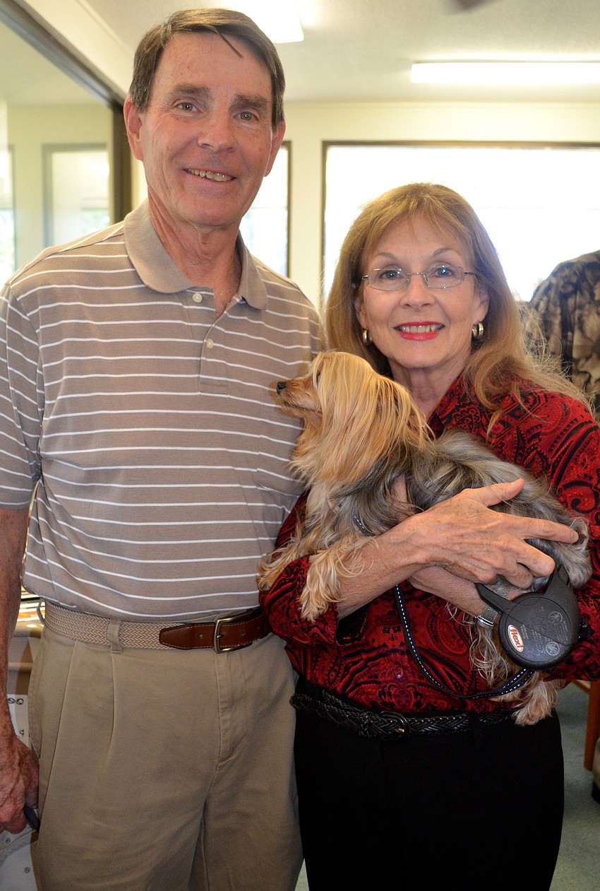 Jim and Lynn Larson brought their dog, Muffin.
