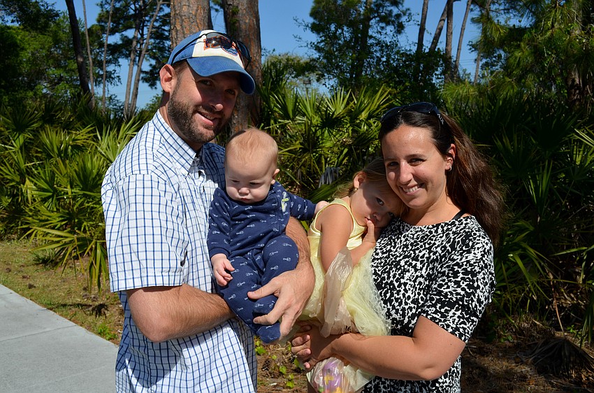 Chris and Genevieve Pettit with their children, Max and Vivian