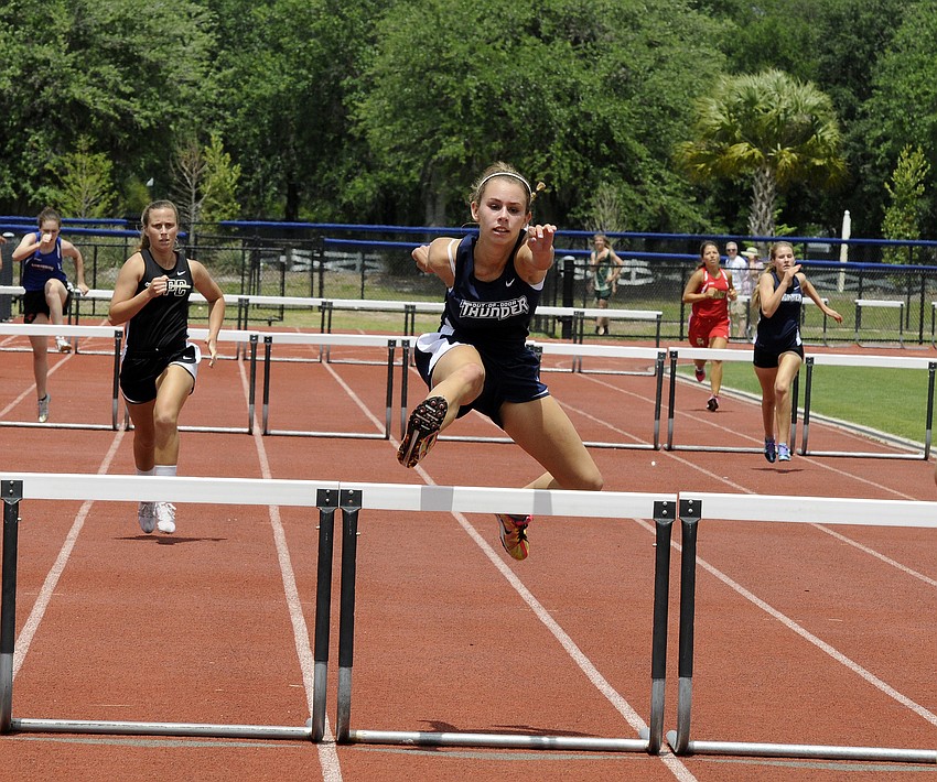 The Out-of-Door Academyâ€™s Madison Shaw finished as the district runner-up in the 100-meter hurdles.