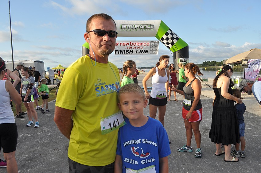 Steve Ashby and his seven-year-old son, Troy
