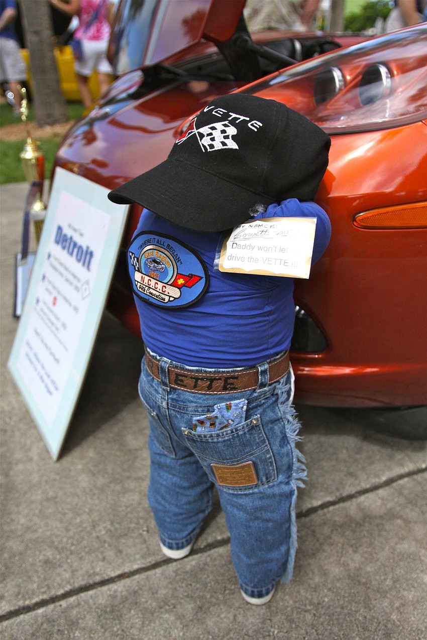Jerry Crabbâ€™s 2005 Orange Coupe Convertible had a fake child crying about being unable to drive â€œthe vetteâ€ set up on the front bumper.