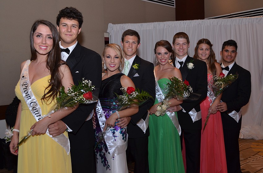 Prom Court Seniors  Jaclyn Falconetti, Jack Andrews, Stephanie Draper, Alex Auchley, Brenna McKenna, Michael Kimsinger, Joe Sehwani and Coral Patton