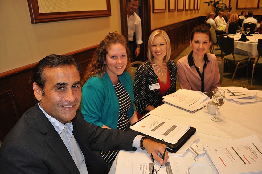 Joseph Grano Jr. of Next-Mark, Tara Esteves of American Medical Seminars; Michelle Mohr of Manatee-Sarasota Eye Clinic and Kristina Strong of American Medical Seminars