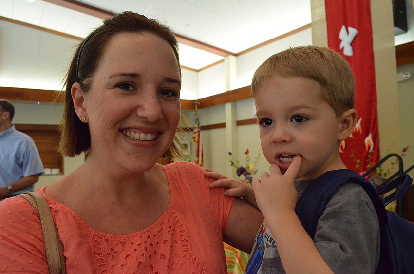 Leigh Hughes and her son William