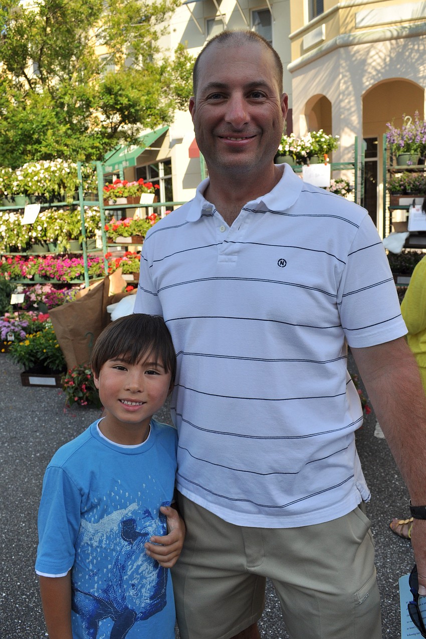 Bryson Bender, 6, came out with his dad, Dave.