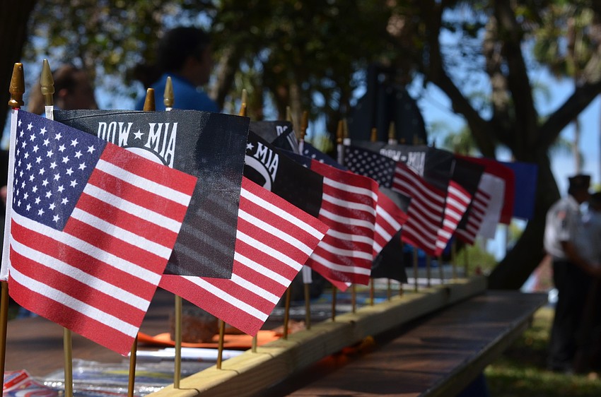 American Flags flew all over downtown Sarasota on Memorial Day.
