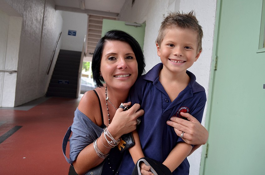 Tracy Coose with her son, Kian.