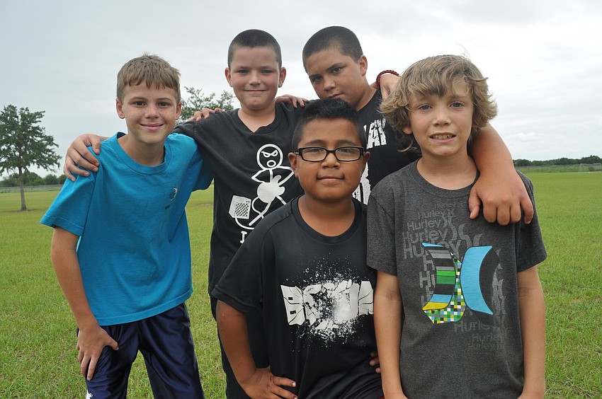 (Back) Tanner Toler, Ayden Delk and Jaylen Rodriguez; (Front) Aaron Rodriquez and Tyler Davis