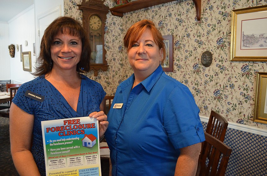 Sharna Rozin of Legal Aid of Manasota and Robin Emanuel of Budget Self Storage