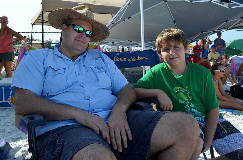 Michael Jordan and his son, Joshua
