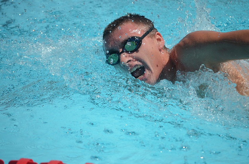 Brian Boehm finished the 800-meter freestyle with a time of 8:49.