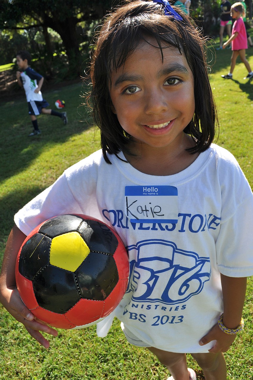 Katie Sheffer, 5, loves Vacation Bible School.