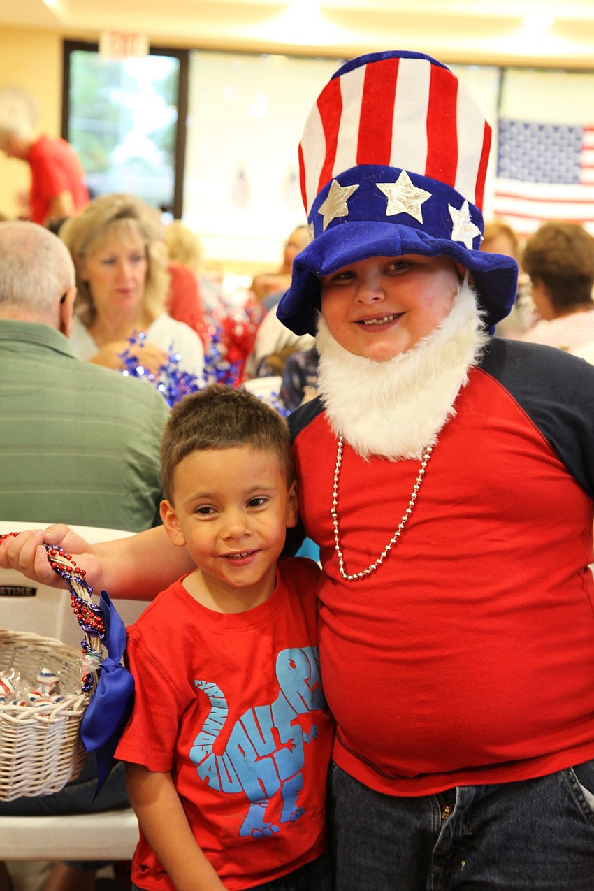 Andrew Fertig and Zackery Betts, as Uncle Sam