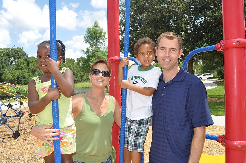 Naveah Waite with Natalie and AJ Nickerson and Jason Bradley