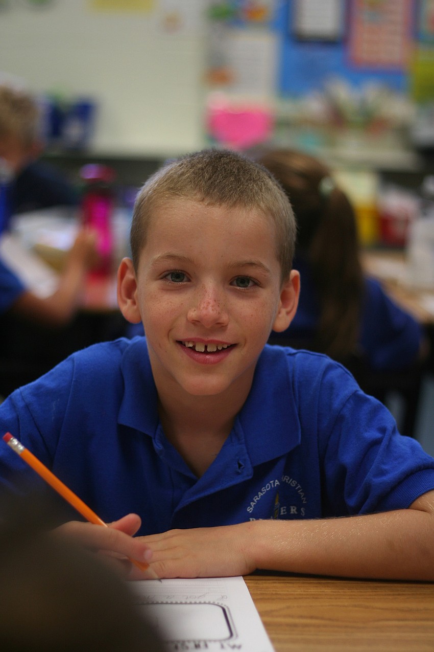 Second grader Aidan Prince