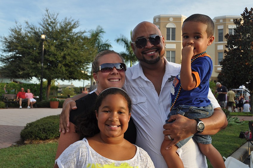 Jackie and husband Philip  Halloway with daughter Mya and son PJ