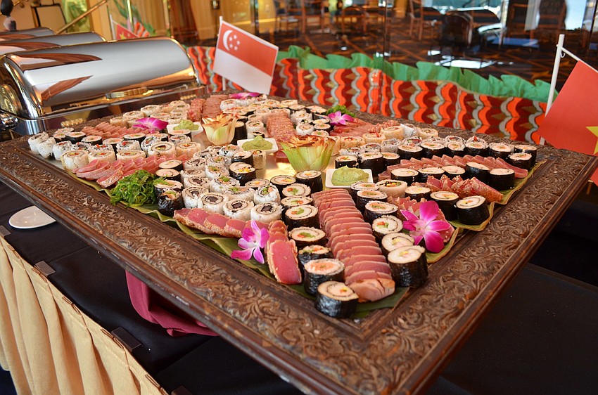 Sushi was among some of the Asian-themed items at Bird Key Yacht Clubâ€™s Pan Asian night.