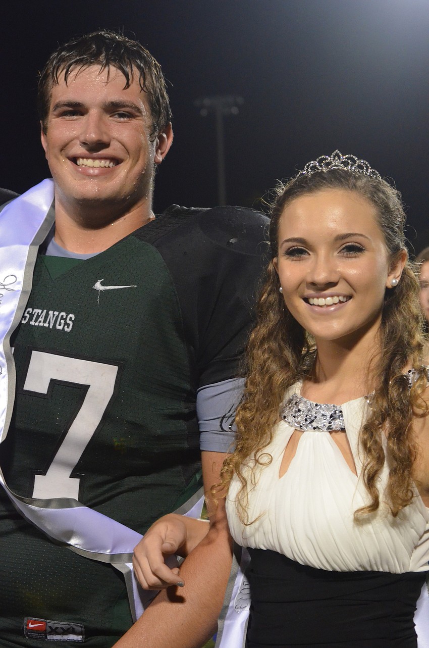 Sophomores Garbriel Overmyer and Julie Castanzo win prince and princess.