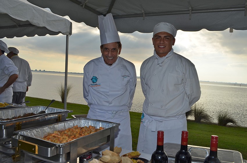 Chef AndrÃ© Touboul with MTI student Juan Villaseca