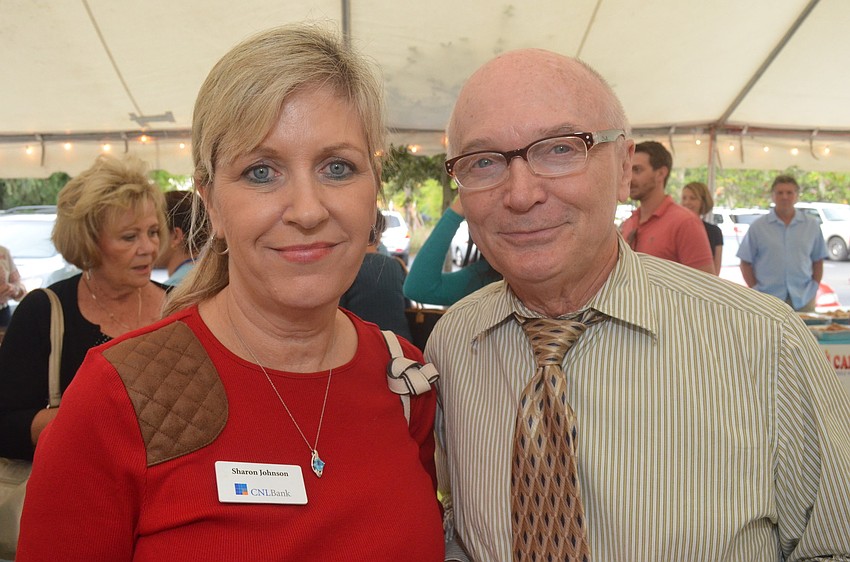 Sharon Johnson and Joe Shafer of CNL Bank show their support.