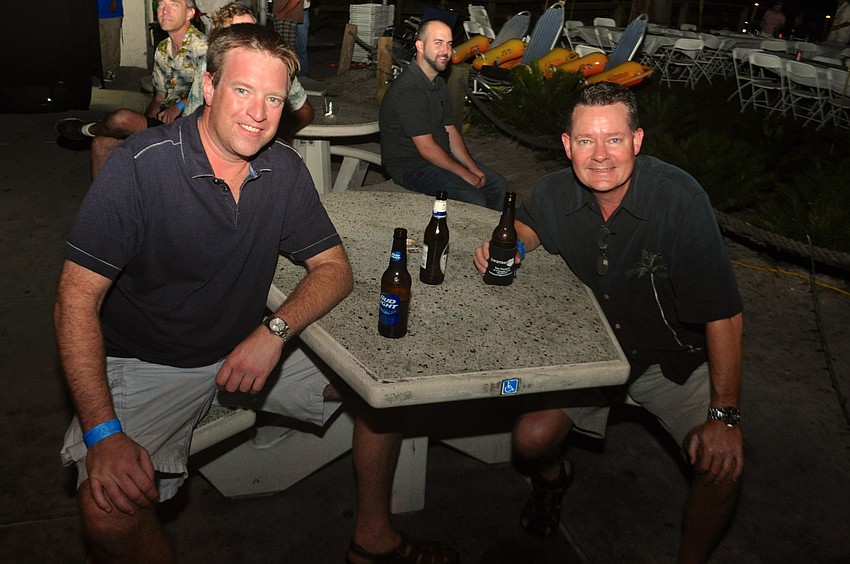 Rob Slovin and Tim Trauscht cheers to a good time.