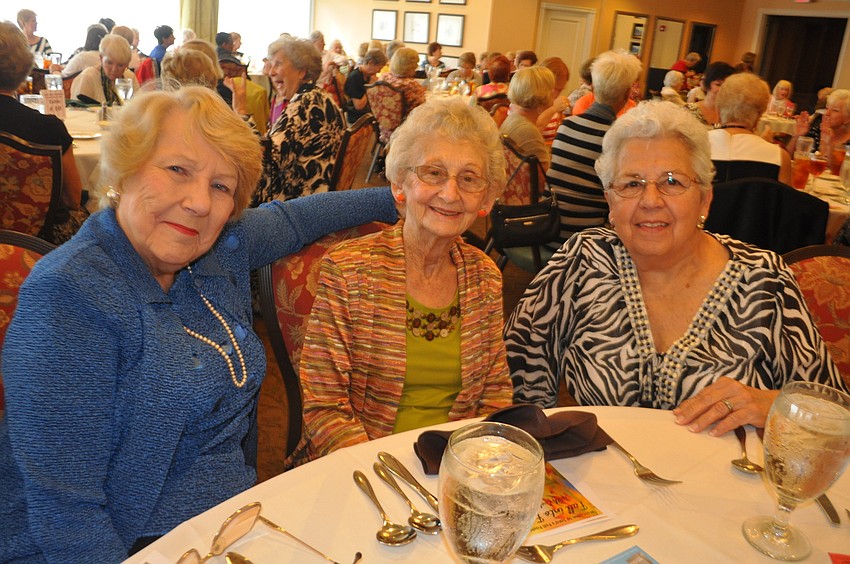 Peg Barry, Mickey Wineinger and Dolores Atpak sat together