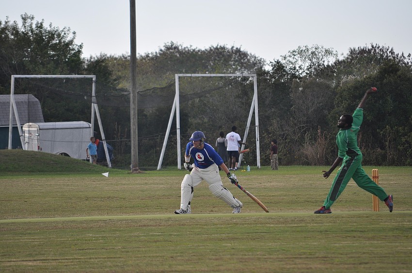 A Cayman Islandsâ€™ bowler winded a throw.