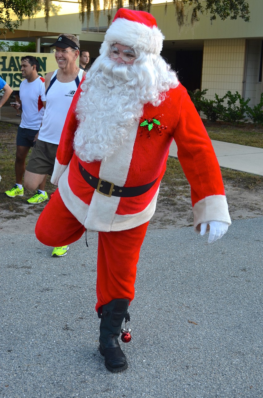 Even Santa needs a warm up sometimes.