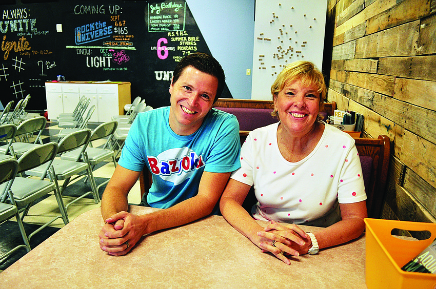 Lakewood Ranch Baptist Church Youth Pastor Andy Wells and Office Manager Lee Rich were excited about the church's rebirth as it officially separated from Sarasota Baptist Church July 1.