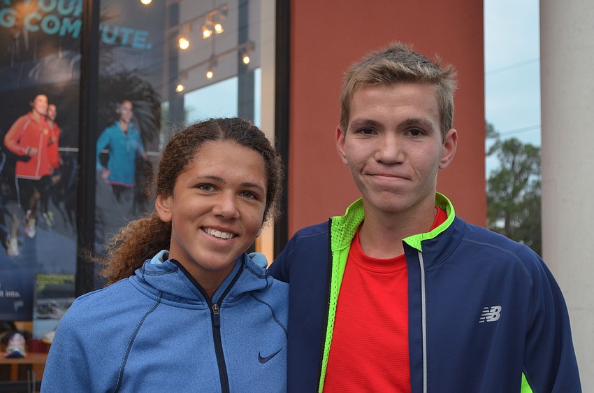 SMA students Mackenzie Brown and Blake Riley hope to run more in 2014.