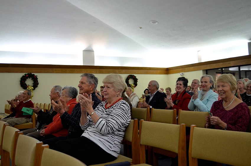 The congregation claps after â€œRudolph the Red Nosed Reindeer.â€